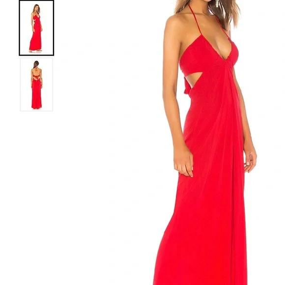 Indah Halter Neck Flared Leg Jumpsuit - Picture 2 of 3